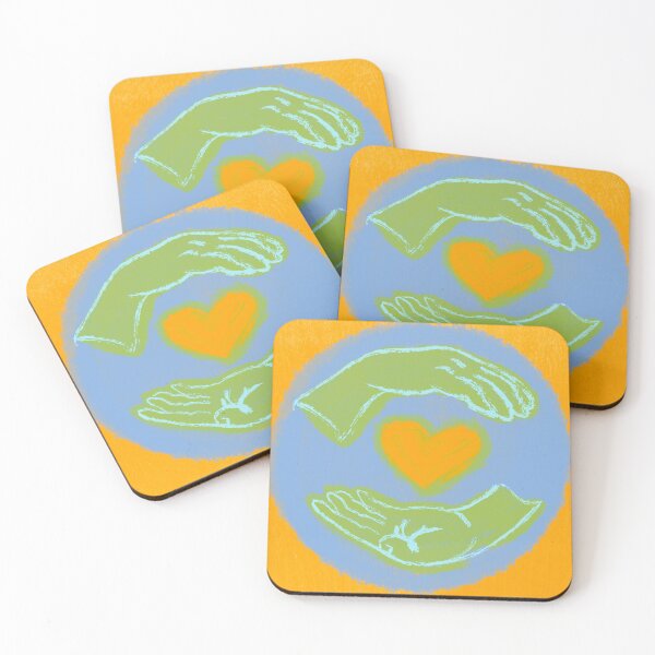 Item preview, Heart in Hands, Yellow Digital Screenprint, Center Love in Our Communities designed and sold by fancysarah.