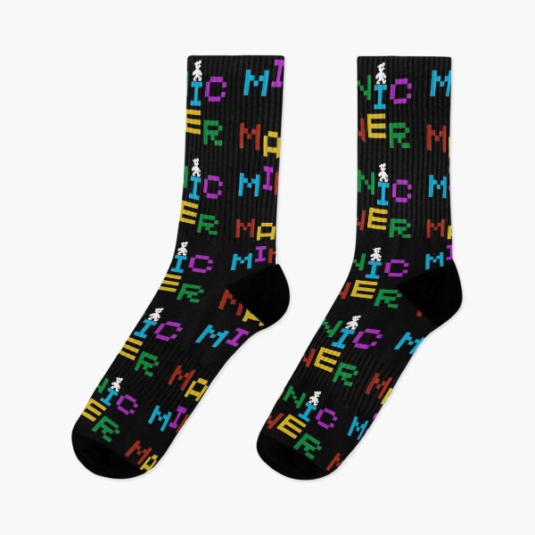 Item preview, Manic Miner Logo and Willy | Sinclair ZX Spectrum - 80s 8-bit Retro Game designed and sold by RetroTeeStudio.