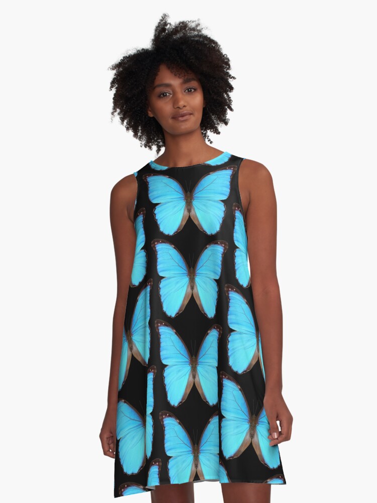 blue morpho dress