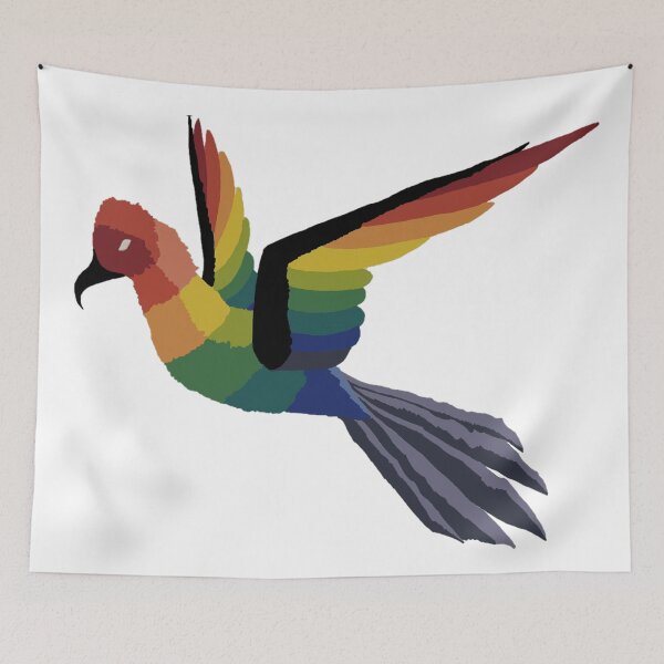 Item preview, Rainbow Bird Flying designed and sold by spamrice.