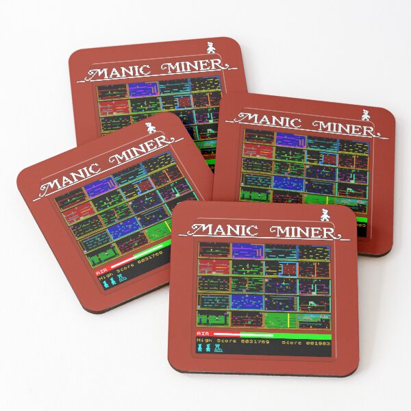 Item preview, Manic Miner Menu Logo and All Level Screens - Miner Willy  |  Sinclair ZX Spectrum - 80s 8-bit Retro Game designed and sold by RetroTeeStudio.