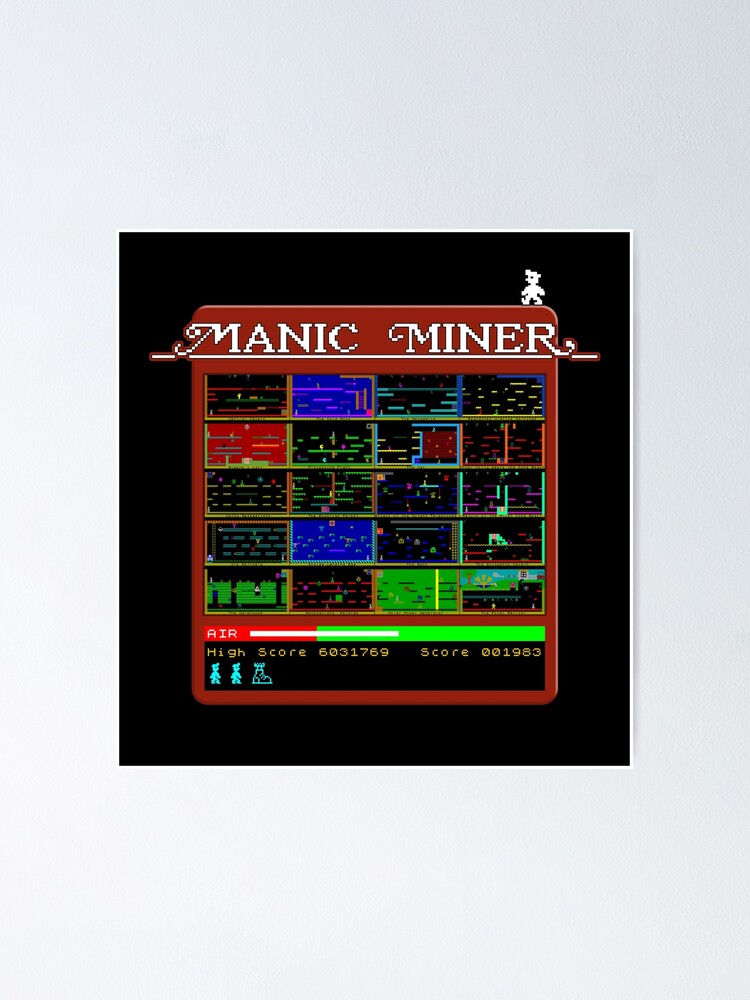 Manic Miner Menu Logo and All Level Screens - Miner Willy
