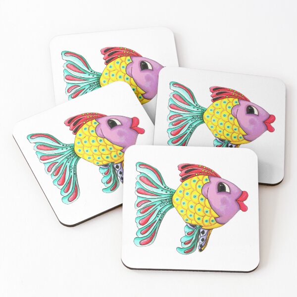 Item preview, Colorful Watercolor Fish designed and sold by Nilima Bano ⭐⭐⭐⭐.