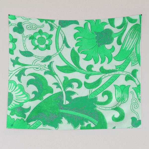 Item preview, Green Floral Lodden Pattern on White Background designed and sold by fowons.