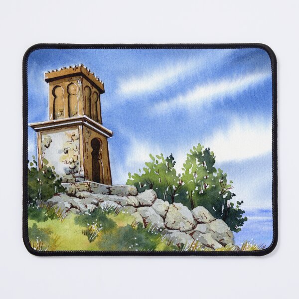 Item preview, Coastal tower near Valldemossa, Mallorca designed and sold by Renee Walden.