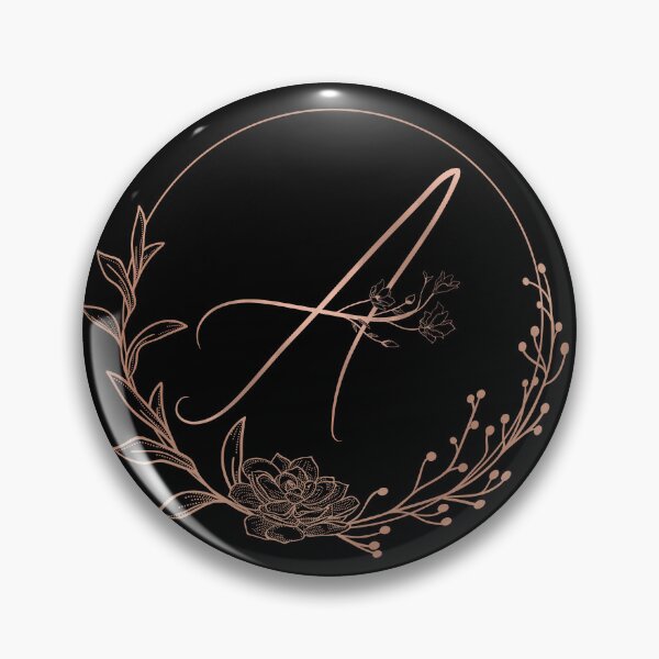 Item preview, Rose Gold Floral Monogram A designed and sold by ModernStyleBoho.