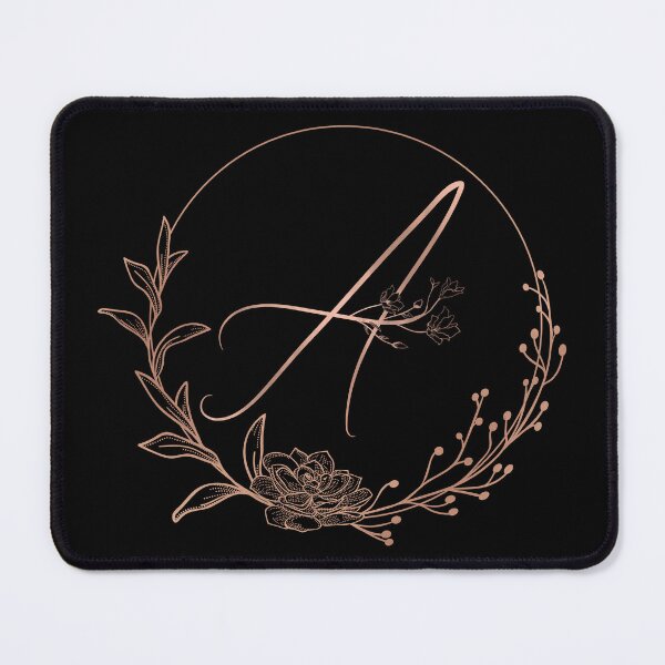 Artikelvorschau, Roségold-Blumenmonogramm A entworfen und verkauft von ModernStyleBoho.