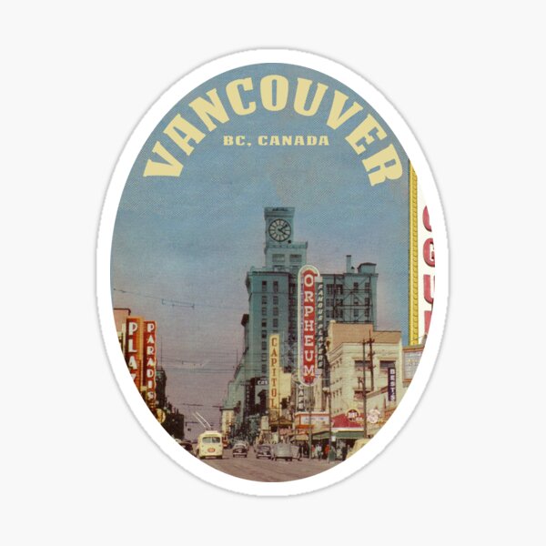 Granville Street, Vancouver, British Columbia, Canada Sticker