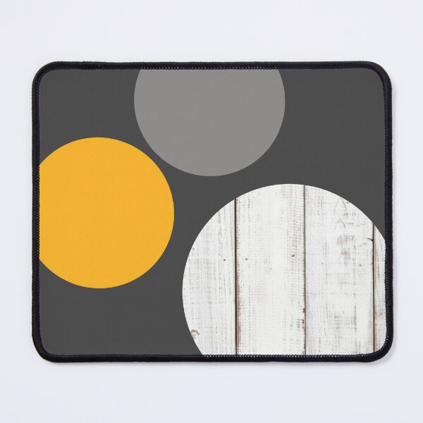 Item preview, White wooden wall dots, yellow and gray on anthracite designed and sold by Ninaeva.