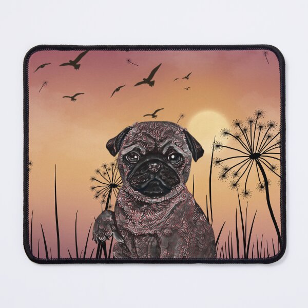 Item preview, Sunset Background with Pug designed and sold by HappyLifeCreate.