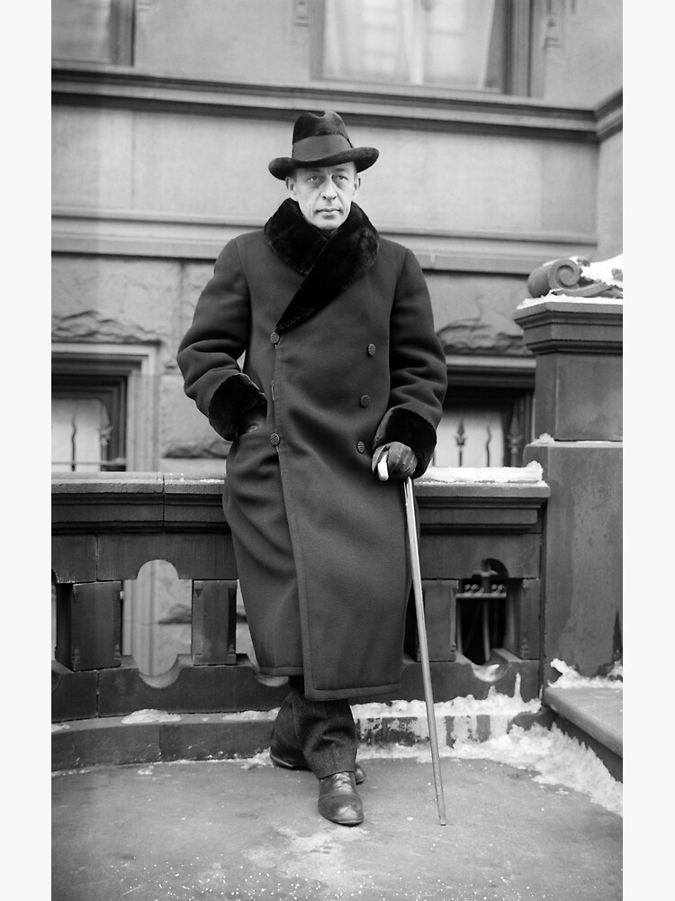 Sergei Rachmaninoff Standing On The Street | Photographic Print