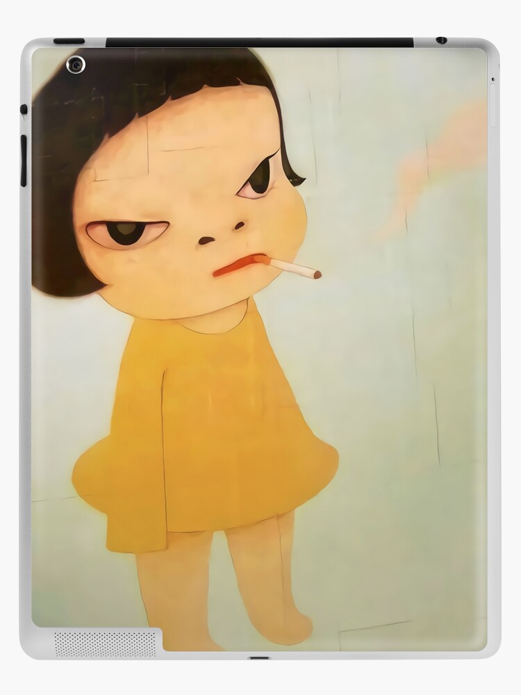 Smoking Girl yoshimoto Nara cute baby girl painting  iPad Case & Skin for  Sale by Tru Dezigner