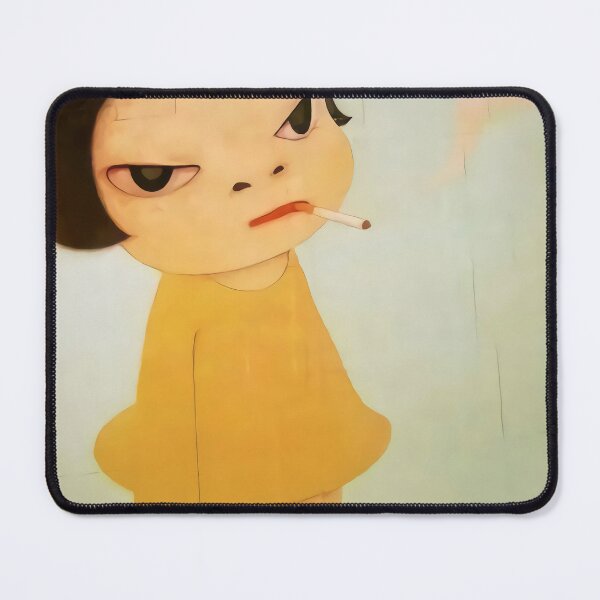 Smoking Girl yoshimoto Nara cute baby girl painting  Mouse Pad