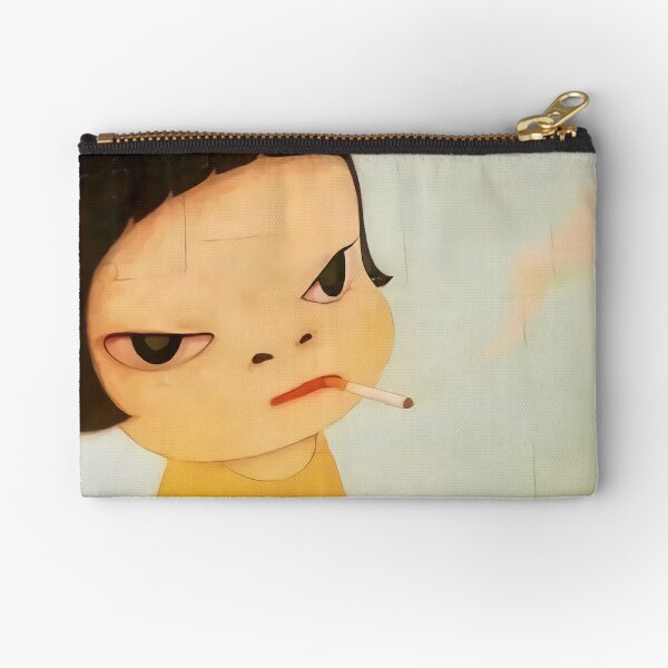 Smoking Girl yoshimoto Nara cute baby girl painting  Zipper Pouch