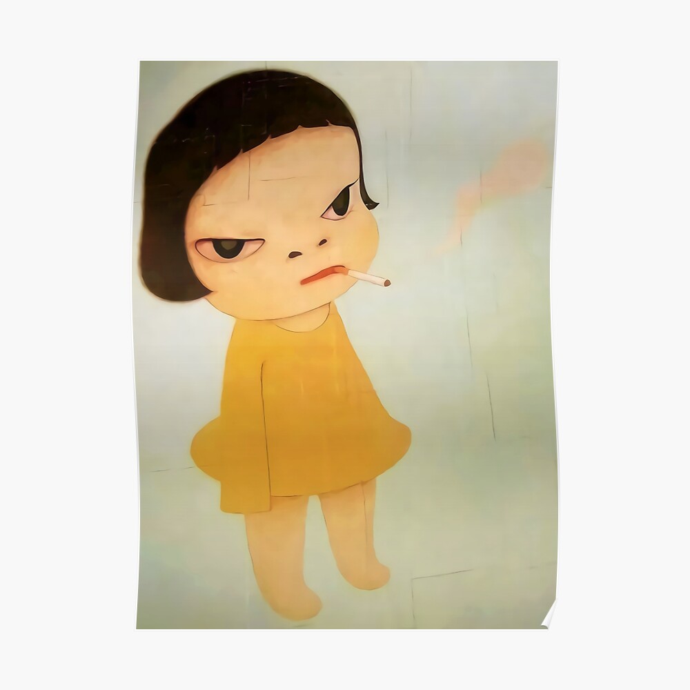 Smoking Girl yoshimoto Nara cute baby girl painting Smoking Girl yoshimoto Nara cute baby girl painting