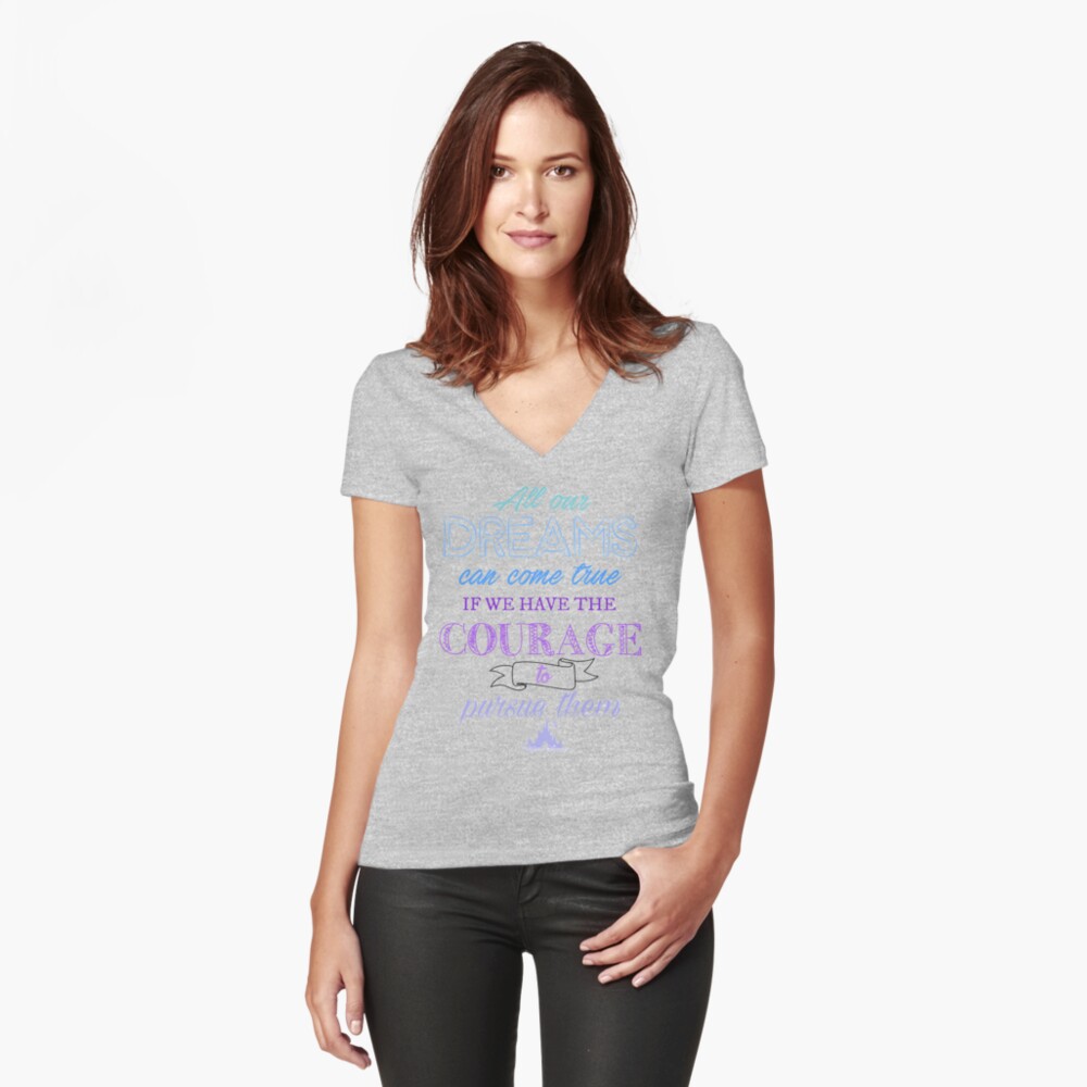 Item preview, Fitted V-Neck T-Shirt designed and sold by RegnoDisney.