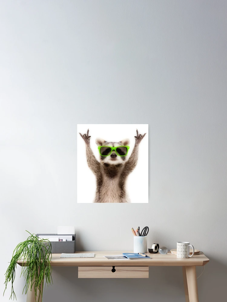 Thumbnail 2 of 3, Poster, Funky Racoon designed and sold by MarkMi.