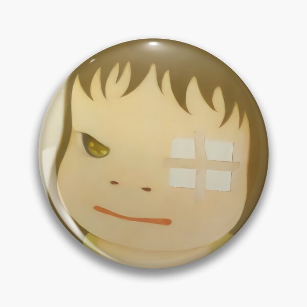 Vintage YOSHIMOTO NARA | Smiling girl with cross eye patch Pin