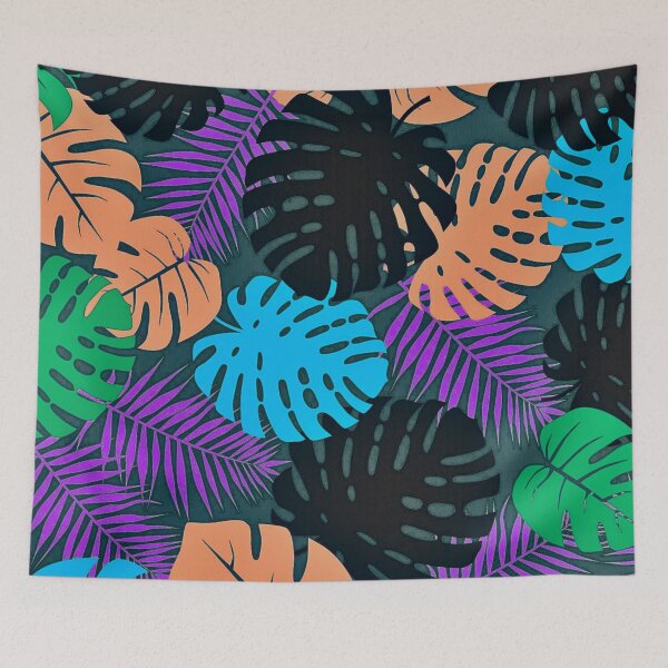 Item preview, Dark Tropical Leaves Pattern designed and sold by RyanCaudell.
