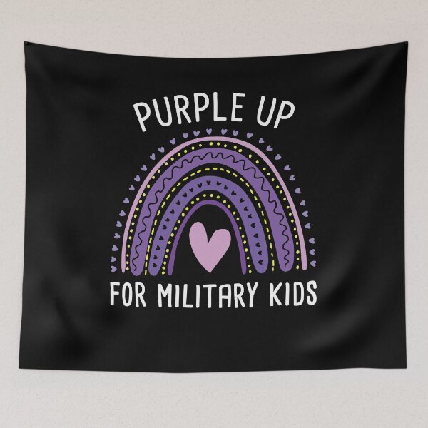 Item preview, Month of the Military Child quote Purple up for military kids  designed and sold by KElife.