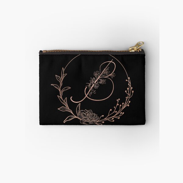 Item preview, Rose Gold Floral Monogram B designed and sold by ModernStyleBoho.