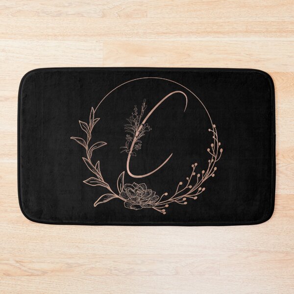 Item preview, Rose Gold Floral Monogram C designed and sold by ModernStyleBoho.