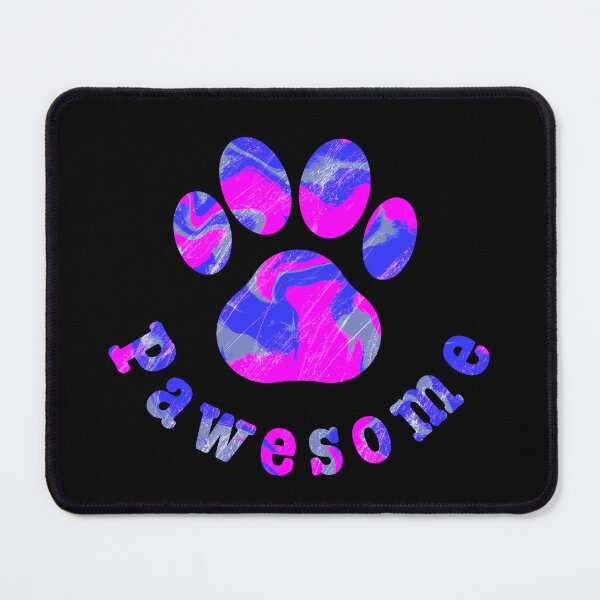 Item preview, Pawesome For Animal Lovers Hot Pink and Blue designed and sold by AMSonArt.