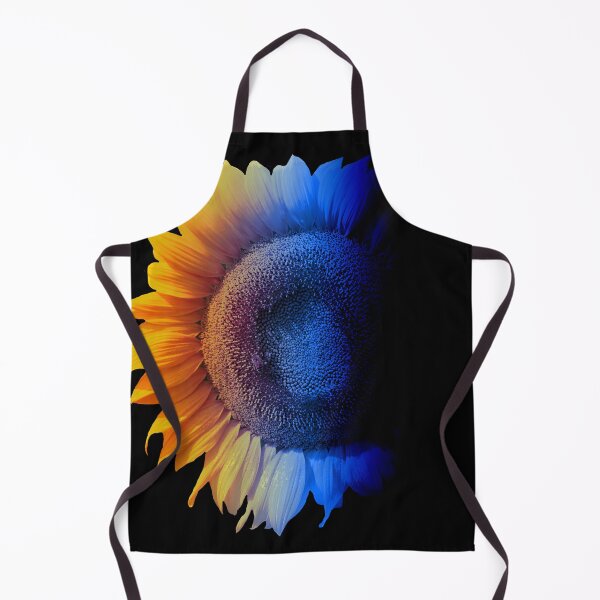Item preview, A Ukrainian Sunflower - Yellow and Blue - minimalistic modern fine art designed and sold by Bob-Moon-Art.