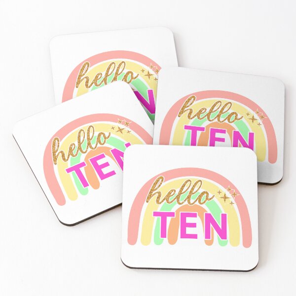 Item preview, Gold Hello Ten 10th Birthday designed and sold by Magik-Art.