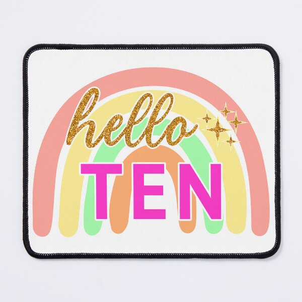 Item preview, Gold Hello Ten 10th Birthday designed and sold by Magik-Art.