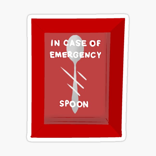 Emergency Spoon Sticker