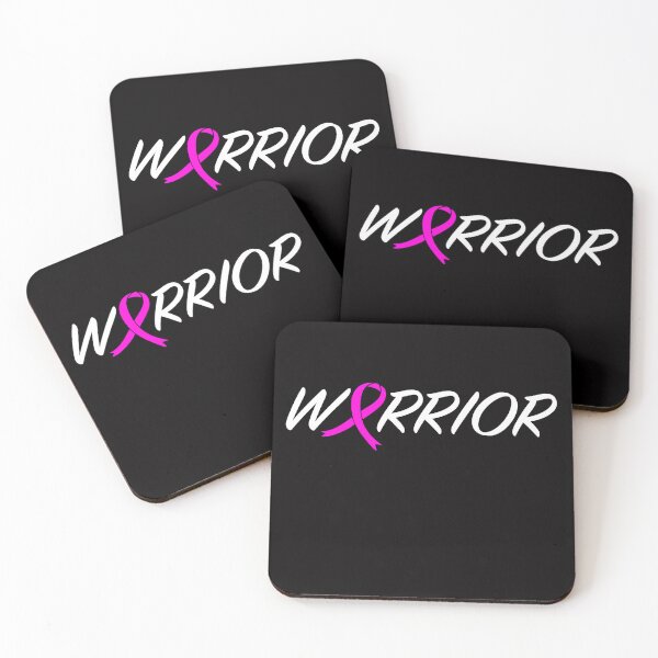 Item preview, Warrior Cancer Ribbon White & Pink designed and sold by WearWolfDesigns.