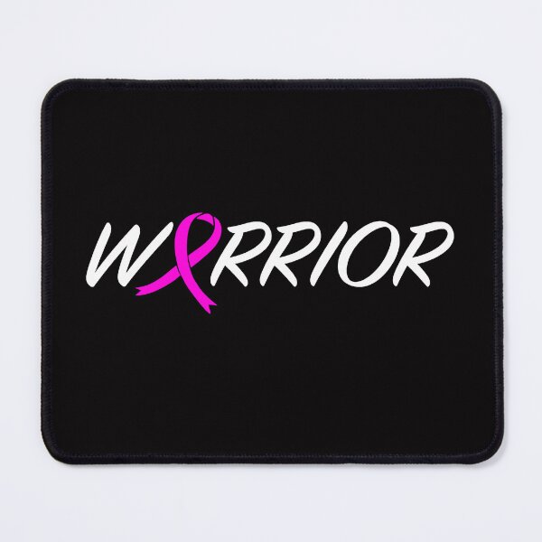 Item preview, Warrior Cancer Ribbon White & Pink designed and sold by WearWolfDesigns.