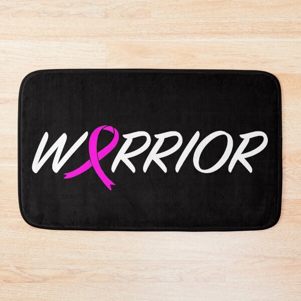 Item preview, Warrior Cancer Ribbon White & Pink designed and sold by WearWolfDesigns.