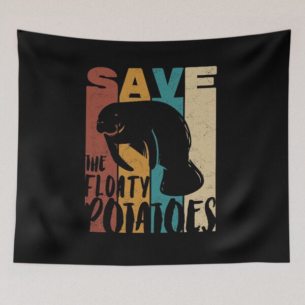 Item preview, Save The Floaty Potatos, Retro Vintage Design, Earth Day designed and sold by PROMEN Creativity.