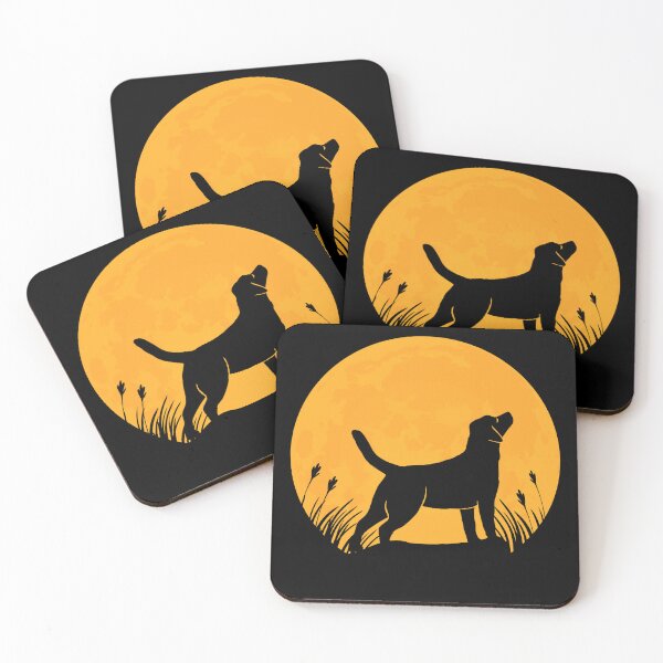 Item preview, labrador retriever Dog lover Silhouette in full moon gift designed and sold by alaechamlal.