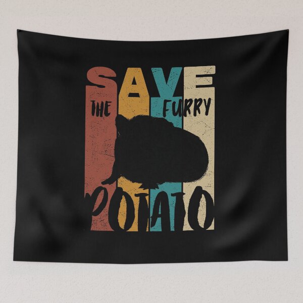 Item preview, Save The Furry Potato, Retro Vintage Design, Earth Day designed and sold by PROMEN Creativity.
