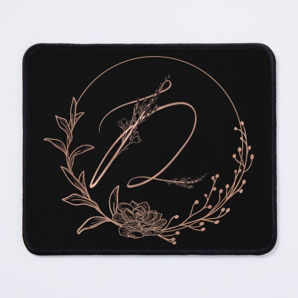 Item preview, Rose Gold Floral Monogram D designed and sold by ModernStyleBoho.