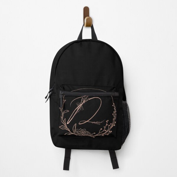 Item preview, Rose Gold Floral Monogram D designed and sold by ModernStyleBoho.