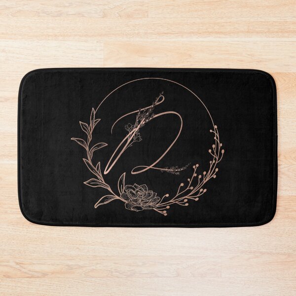 Item preview, Rose Gold Floral Monogram D designed and sold by ModernStyleBoho.