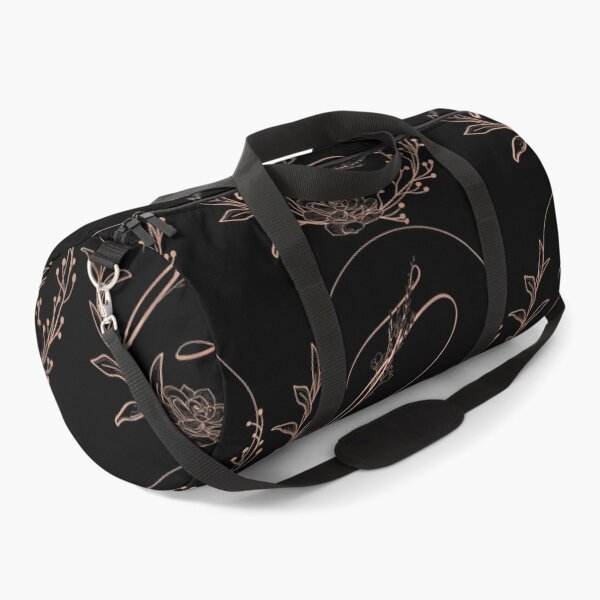 Item preview, Rose Gold Floral Monogram D designed and sold by ModernStyleBoho.