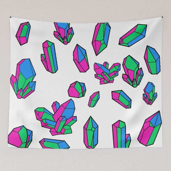 Item preview, Polyromantic / Polysexual Pride Flag Crystal Pattern designed and sold by Nixx Riken.