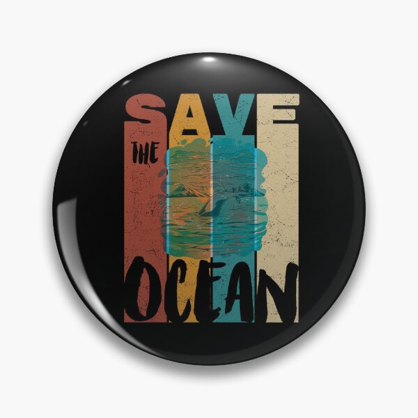 Item preview, Save The Ocean, Retro Vintage Design, Earth Day designed and sold by PROMEN Creativity.