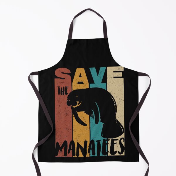 Item preview, Save The Manatees, Retro Vintage Design, Earth Day designed and sold by PROMEN Creativity.