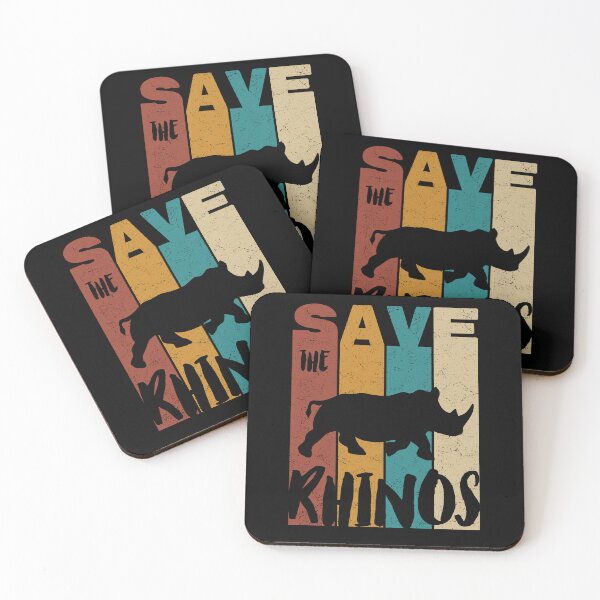 Item preview, Save The Rhinos, Retro Vintage Design, Earth Day designed and sold by PROMEN Creativity.