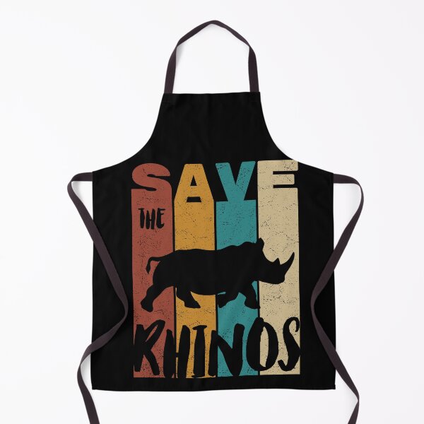 Item preview, Save The Rhinos, Retro Vintage Design, Earth Day designed and sold by PROMEN Creativity.