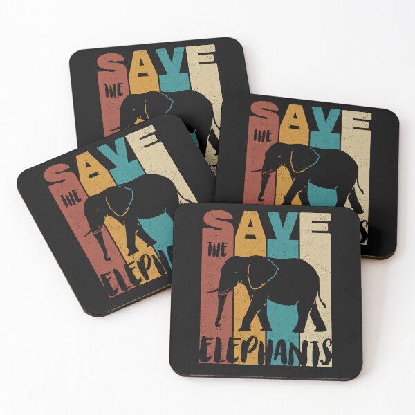 Item preview, Save The Elephants, Retro Vintage Design, Earth Day designed and sold by PROMEN Creativity.