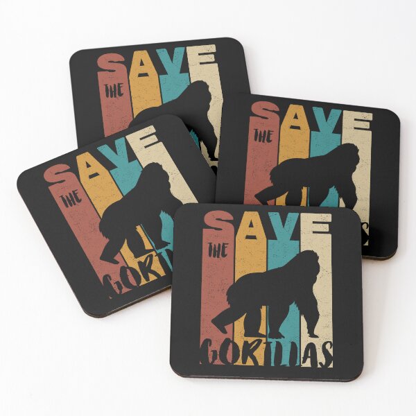Item preview, Save The Gorillas, Retro Vintage Design, Earth Day designed and sold by PROMEN Creativity.