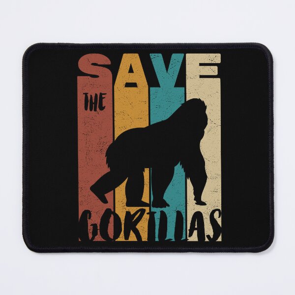 Item preview, Save The Gorillas, Retro Vintage Design, Earth Day designed and sold by PROMEN Creativity.