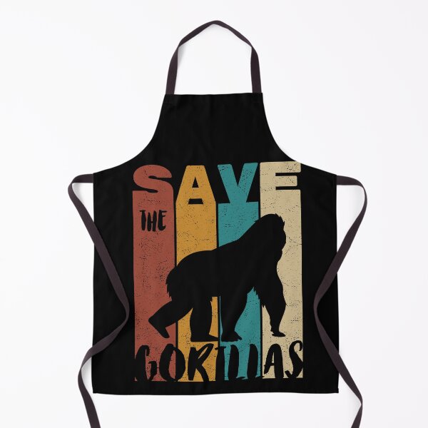 Item preview, Save The Gorillas, Retro Vintage Design, Earth Day designed and sold by PROMEN Creativity.